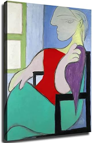 Пабло Пикасо Модел на Жената, Седнала до прозореца Картина на Платното за Печат монтаж на стена Арт Декор на