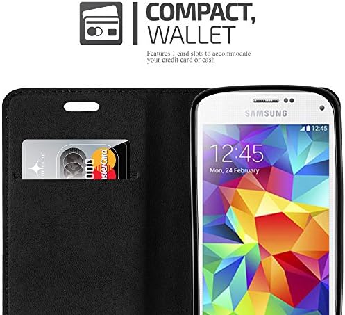 Калъф-за награда Cadorabo, съвместим с Samsung Galaxy S5 Mini / S5 Mini DUOS, цвят капучино-кафяви - с магнитна