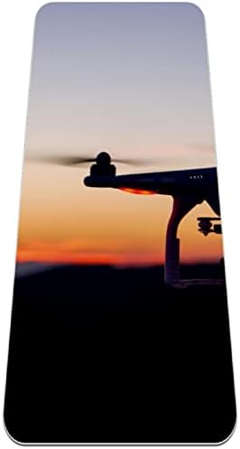 Килимче за Йога WXVOVXW 72 x 24 Drone Sunset Evening Екологично Чист Нескользящий Подложка за Фитнес за Пилатес