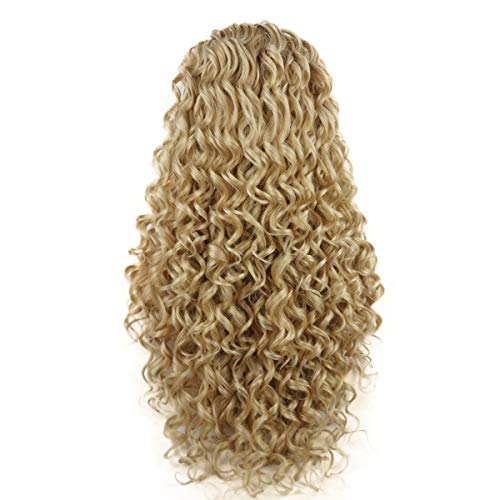 Косата Meiyite, къдрава, дълга, 26 инча, трицветна разход на светла перука, с висока плътност, реалистични синтетични