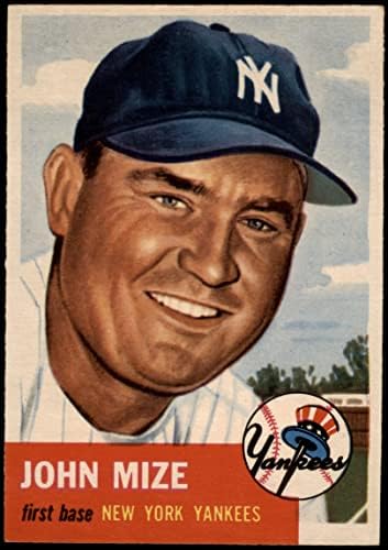 1953 Topps 77 Джони Миз Ню Йорк Янкис (Бейзболна картичка) EX/MT йорк Янкис