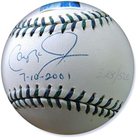 Кал кал ripken-младши С Автограф на Марката All-Star Ball 2001 328/500 JSA UU53921 - Бейзболни топки с автографи