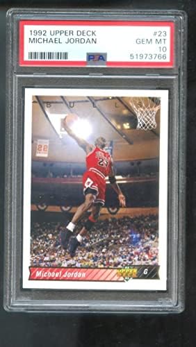 1992-93 Горната палуба 23 Баскетболно карта на Майкъл Джордан PSA 10 категория NBA 92-1993 - Баскетболни карта,