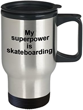 Моята Сверхспособность - Чаша за Скейтборд - Подарък на Колега-Приятел - Уникална Чаша За пътуване