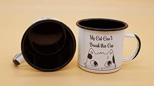 Сладка и забавна кафеена чаша - котката Ми не може да смачка тази чаша (бяла) 16 грама - Подарък за любителите