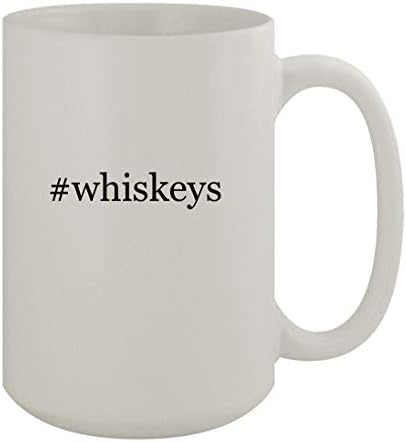 Подарък дрънкулки уиски - Керамични Бяла утайка от Чаша на 15 унция, Бяла