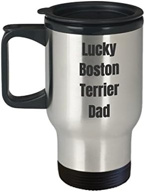 Бостън Териер, Татко Пътна Чаша За Кафе Щастлив Идея За Подарък За Кучето На Бащата На Мъжете Любител На Домашни