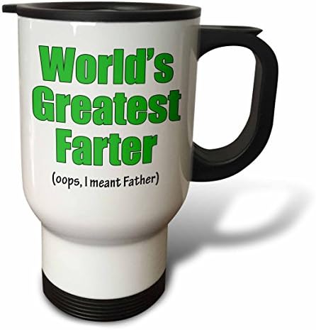 3dRose най-Големият Пукающий В света Опа, имах в предвид Пътна Чаша Father Green От Неръждаема Стомана, 14 грама,