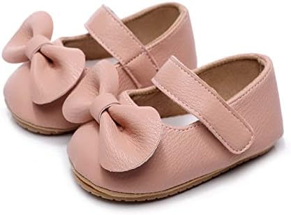 Обувки за малки момичета, модел обувки Mary Jane, балетные Обувки без закопчалка, Обувки за училищна партита, Сватби (Розово, от 0 до 6 месеца)