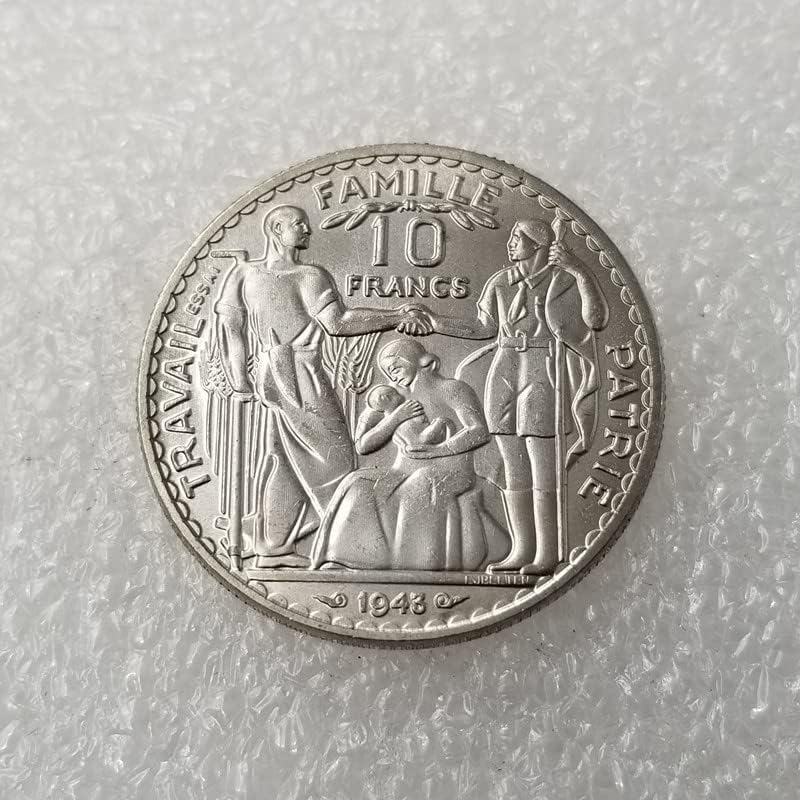 Старинни Занаяти 1943 Г., на Френски Сребърен долар с пръстен 389