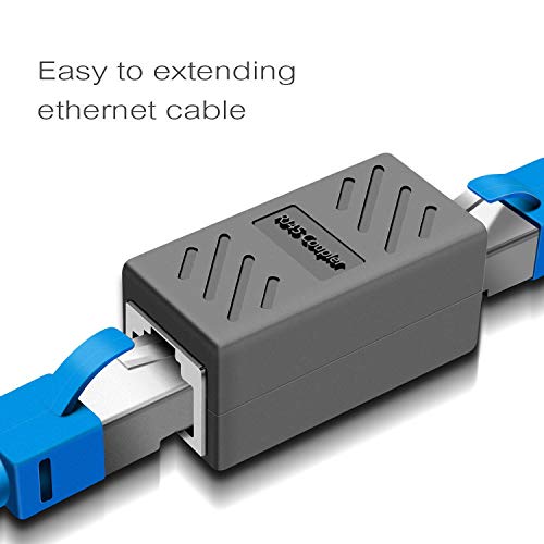 Мрежов конектор RJ-45, вграден адаптер RJ - 45 Екраниран вграден съединител за Ethernet кабел удължител Cat7/Cat6/Cat5e/cat5 - Конектори за свързване на Ethernet кабел от една изхода на д?