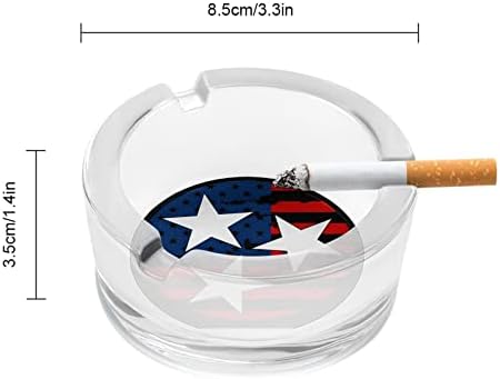 Флаг Тенеси, САЩ Стъклен Пепелник За Цигари, Пури, Пепелник Кръгъл, Държач За Вътрешно Външно